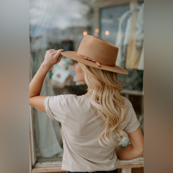 Lack Of Color Accessories - Lack of Color Zulu Tan Brown Wool Wide Brim Hat Festival Outfit | Size 55CM / S